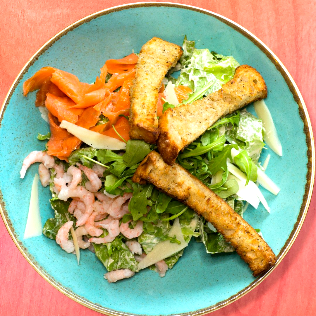 LOHI-KATKARAPU CAESAR / SALMON-SHRIMP CAESAR